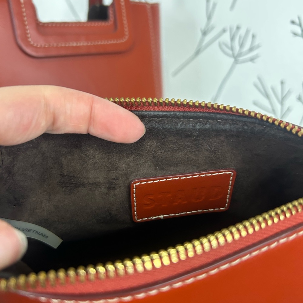 STAUD mini Shirley Red handbag - Picture 12 of 12